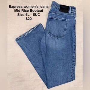 Express Women's Bootcut Jeans - Classic Blue